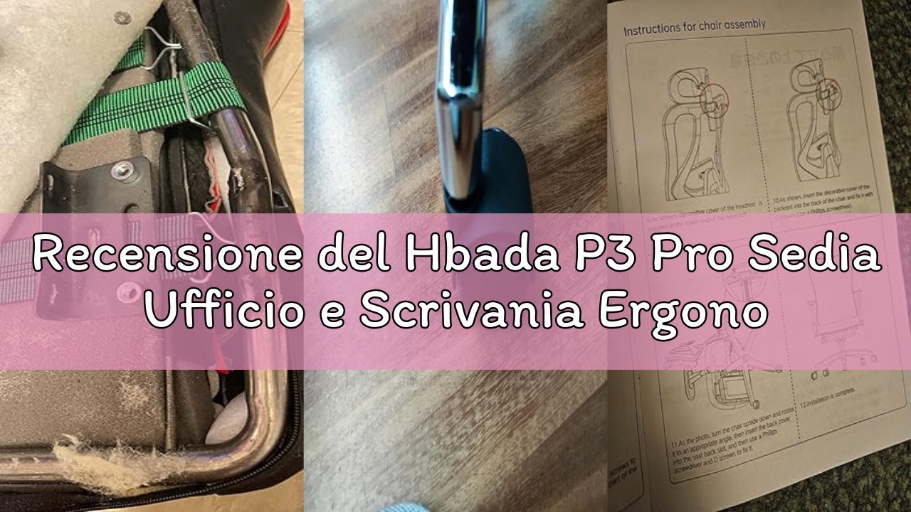 Recensione del Hbada P3 Pro Sedia Ufficio e Scrivania Ergonomica, con Supporto Lombare Regolabile 2D