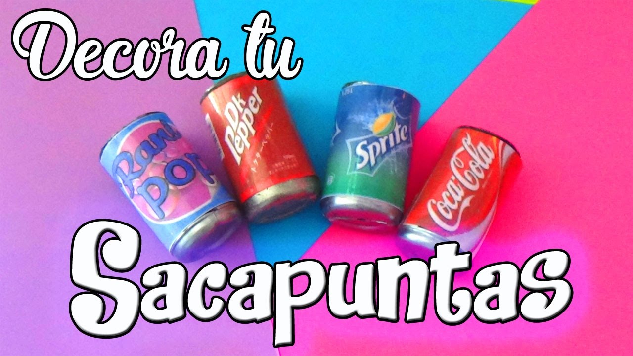 Decora tu sacapuntas como lata de soda, muy fácil! Decorate your pencil Sharpener, easy!