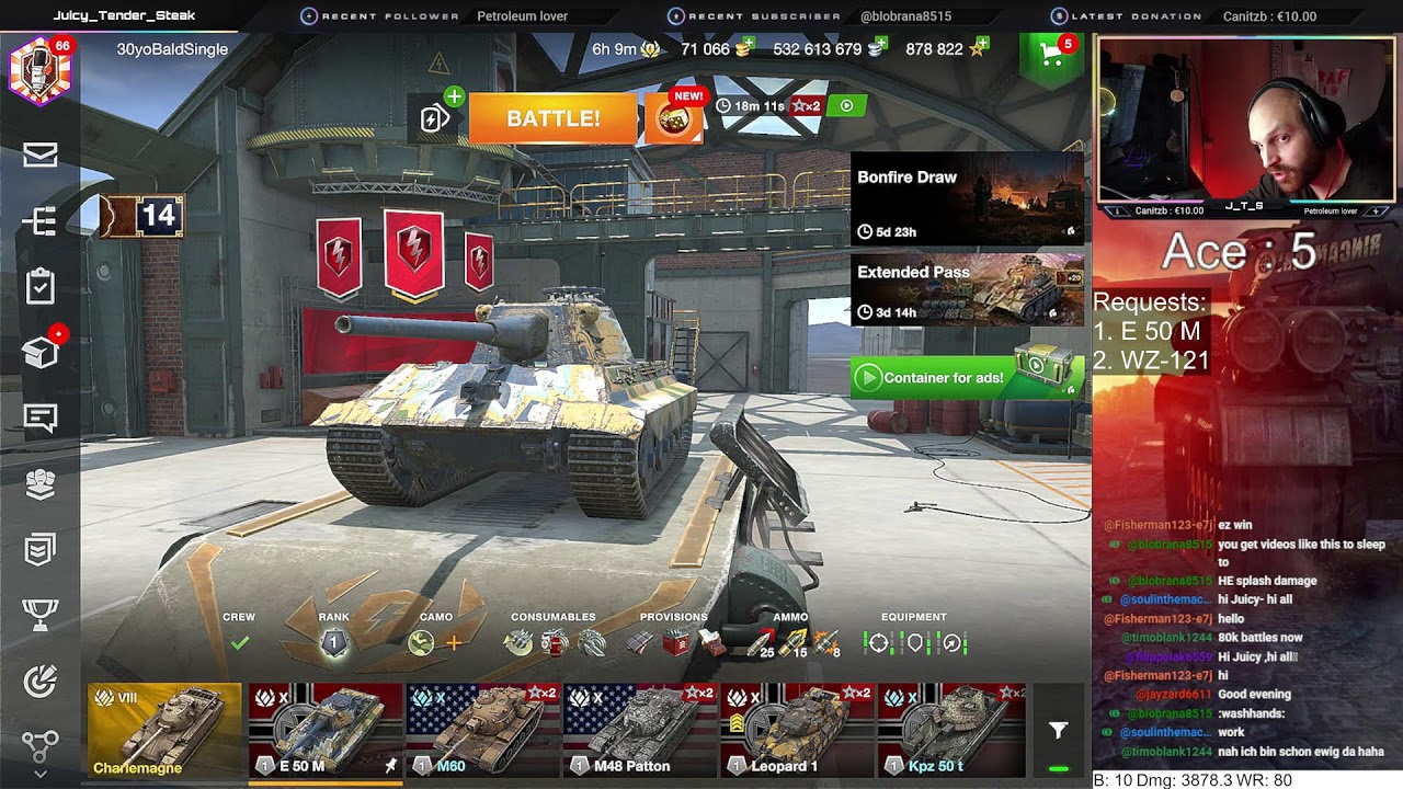 WoTB - Lion and Atlas marked - E 50 M marks