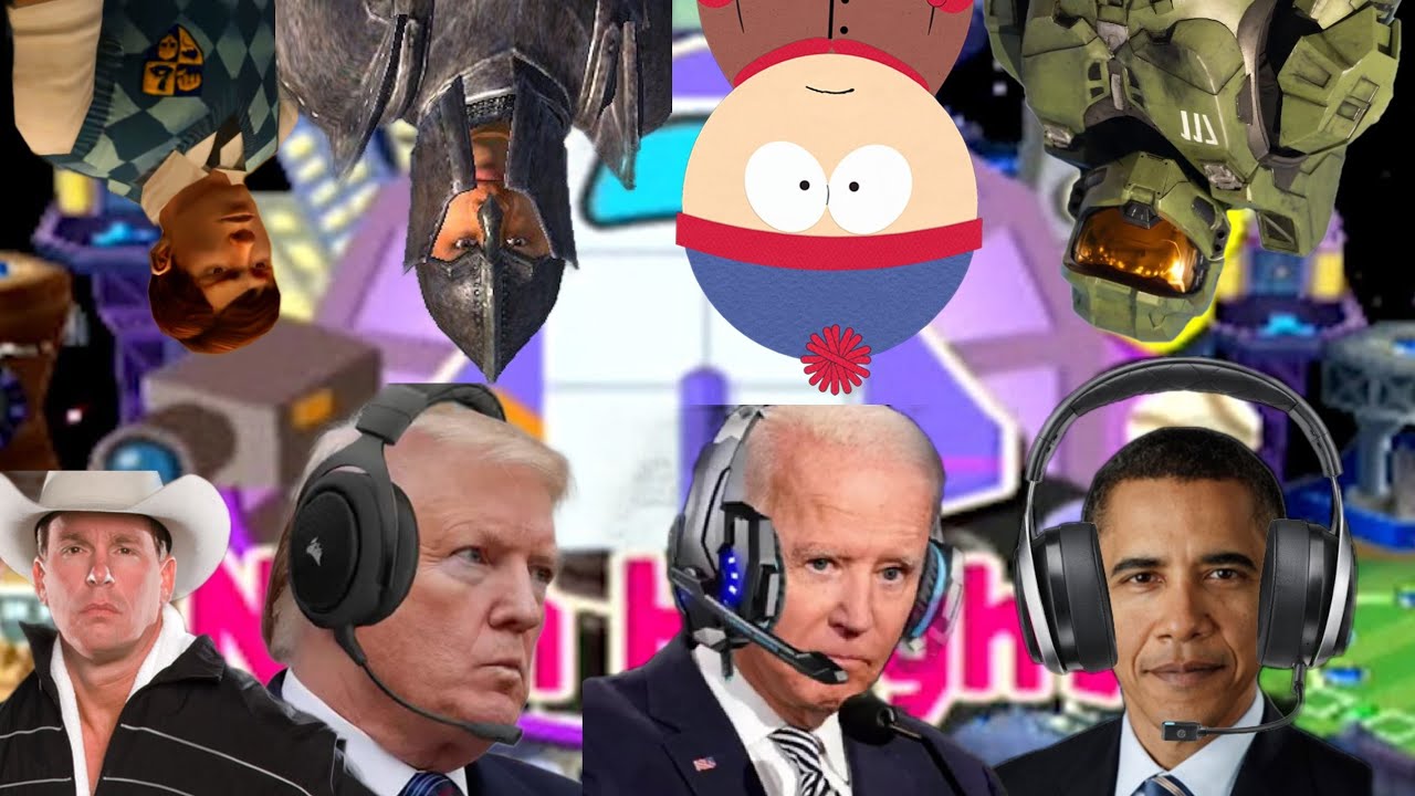Президенты США и их «друзья» играют в Mario Party 7 (при участии Джона Брэдшоу Лейфилда)