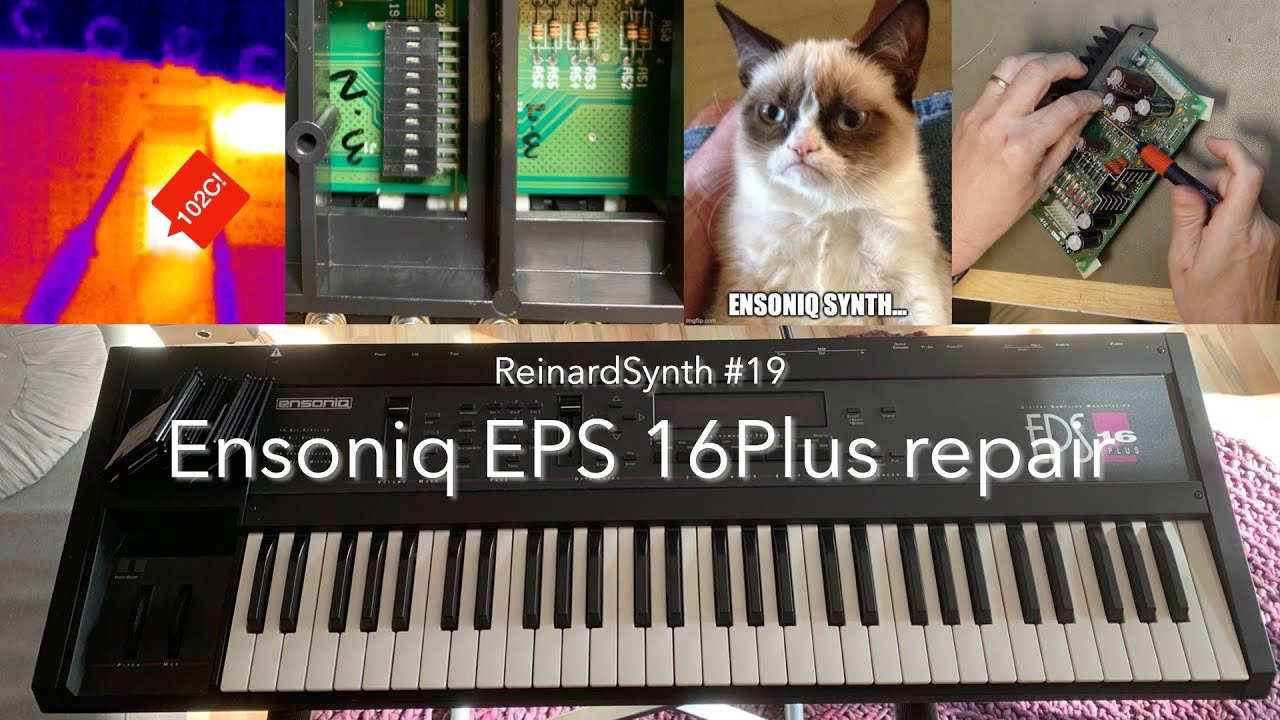 ReinardSynth #19 Ensoniq EPS 16plus repair: instability, weird characters, Error 32 and 33?