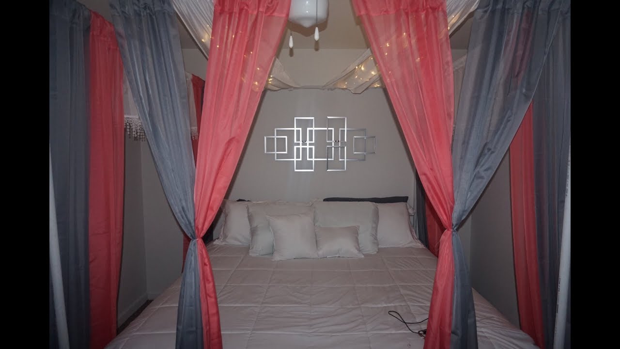 DIY Bed Canopy/Headboard Bed Frame