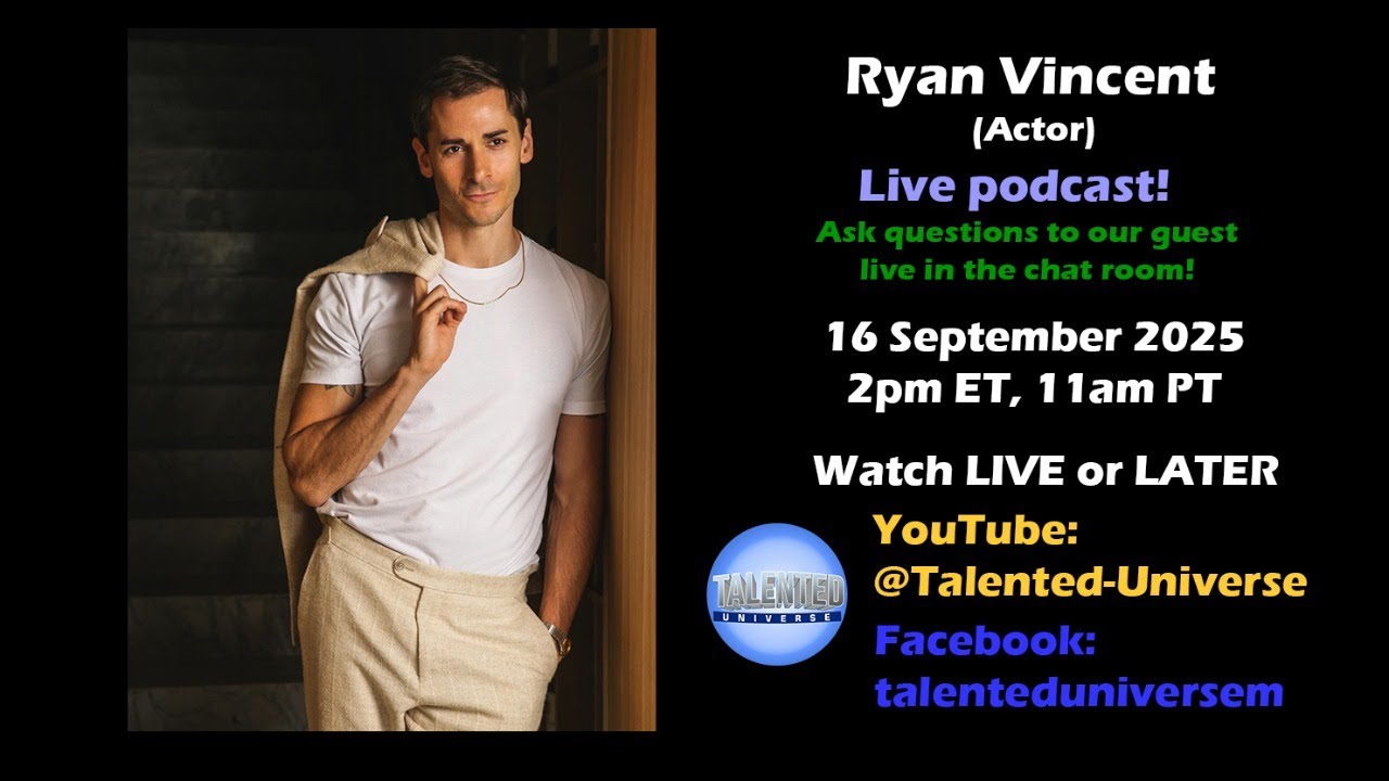 Ryan Vincent - (Actor, 'Single Mom by Mistake, CEO Wife by Fate'), joins us for a live chat.