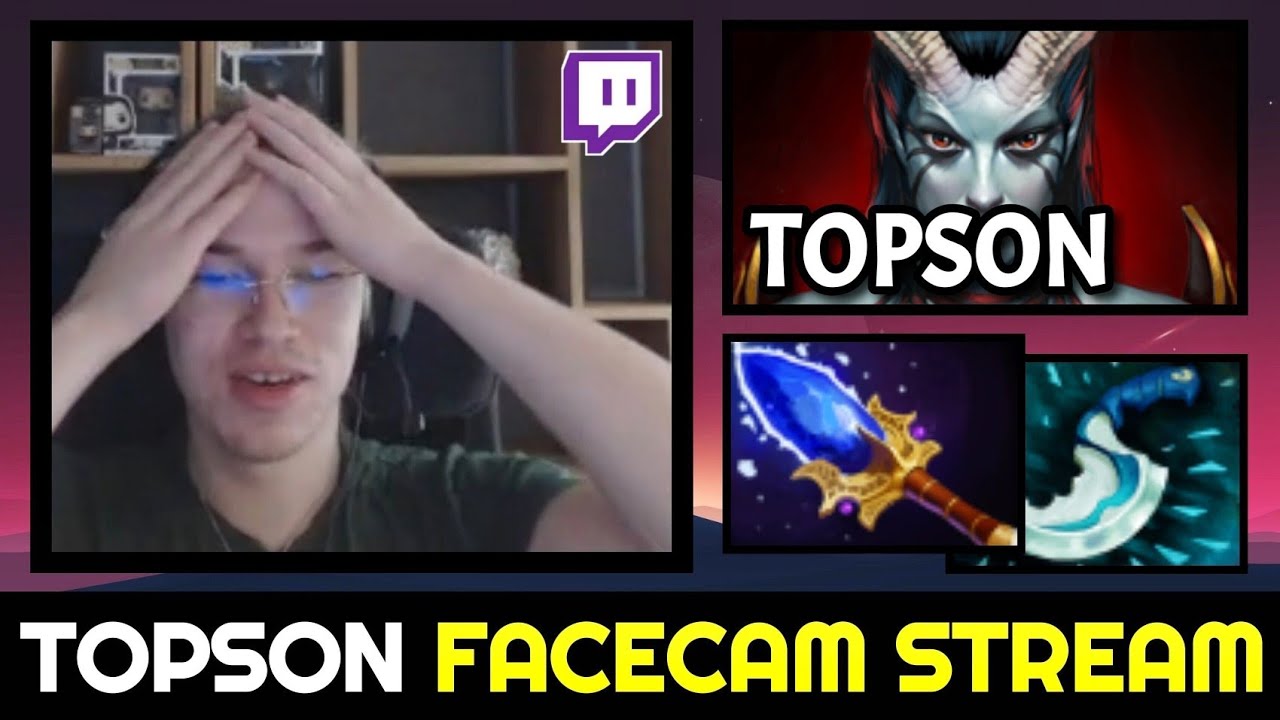 TOPSON MID Queen of Pain with Scepter & Blink Dagger Build — STREAM with FACECAM