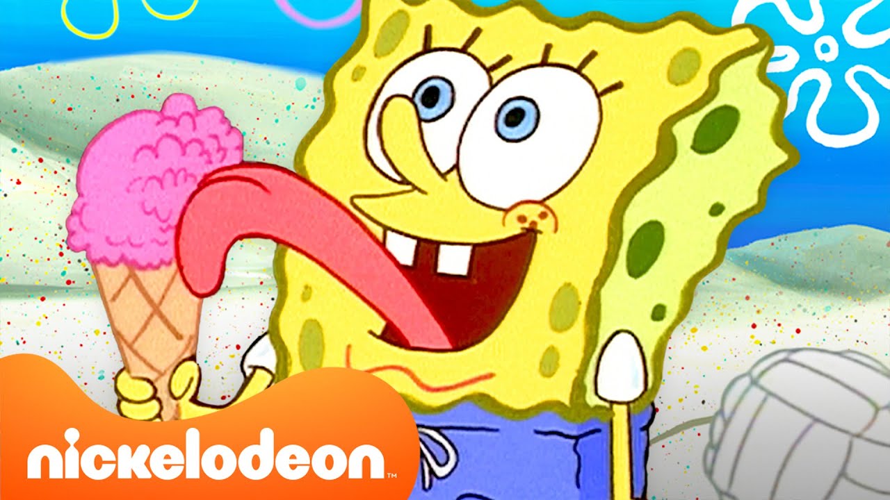 SpongeBob | SpongeBob tańczy na plaży przez 60 minut 🏖️ | Nickelodeon Polska