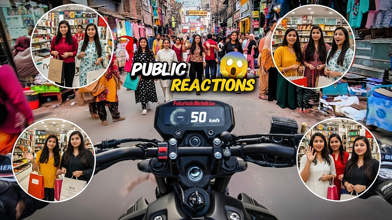 😱 Market में Bike ले जाते ही Girls का Reaction देखो! | Public Reactions POV Ride