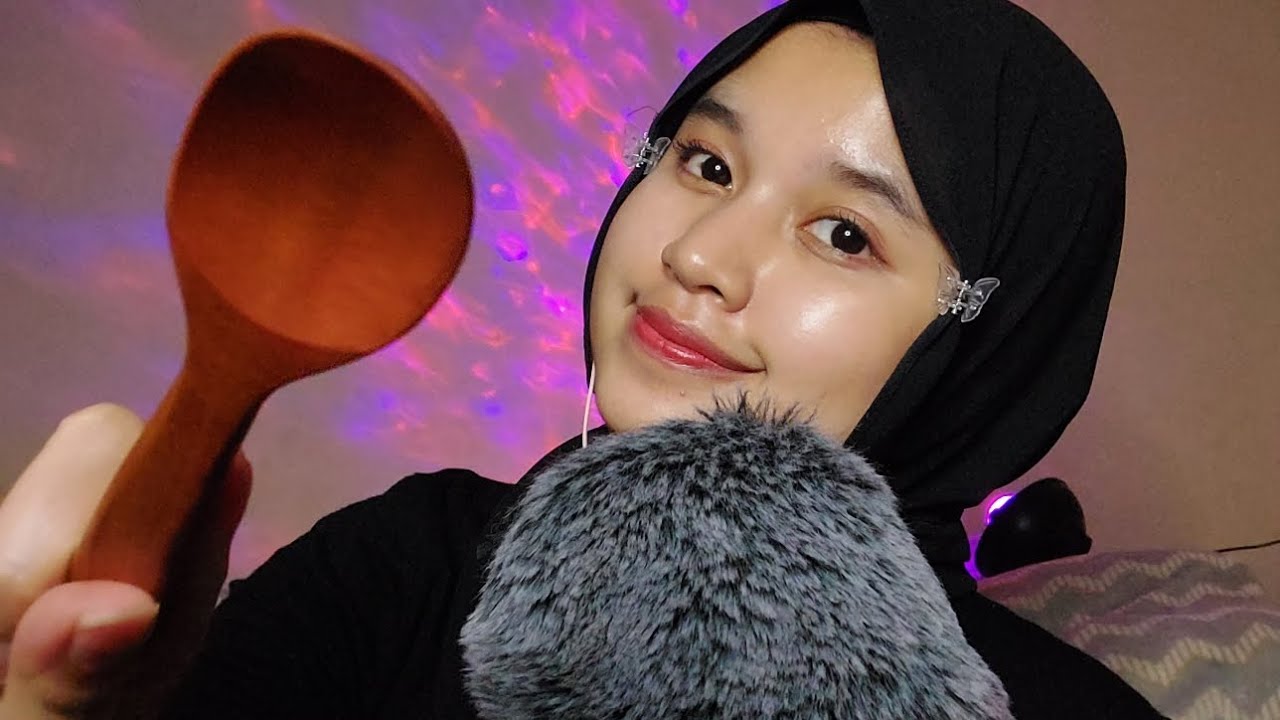 ASMR eating your face with NEW wooden spoon | Indonesia