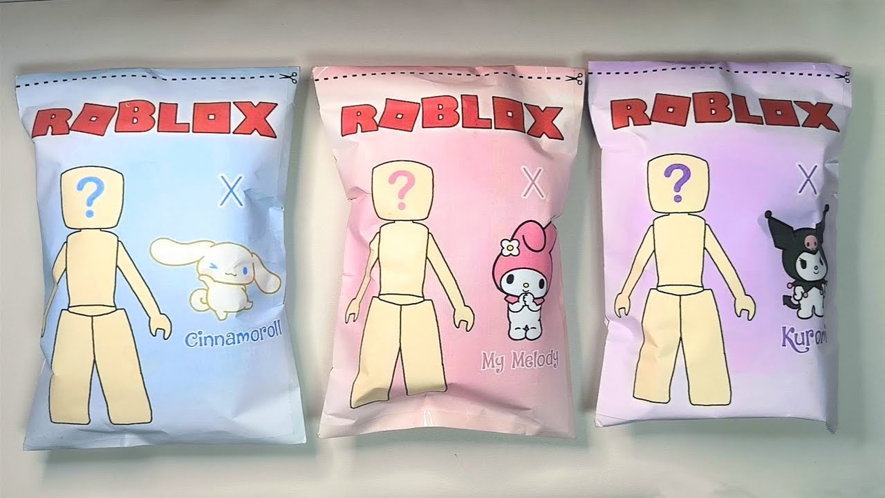 [🍅 Paper diy 🍅] Roblox Sanrio Outfits Blind Bag Paper✨ (Cinnamonroll, My melody, Kuromi) 🩵🩷💜