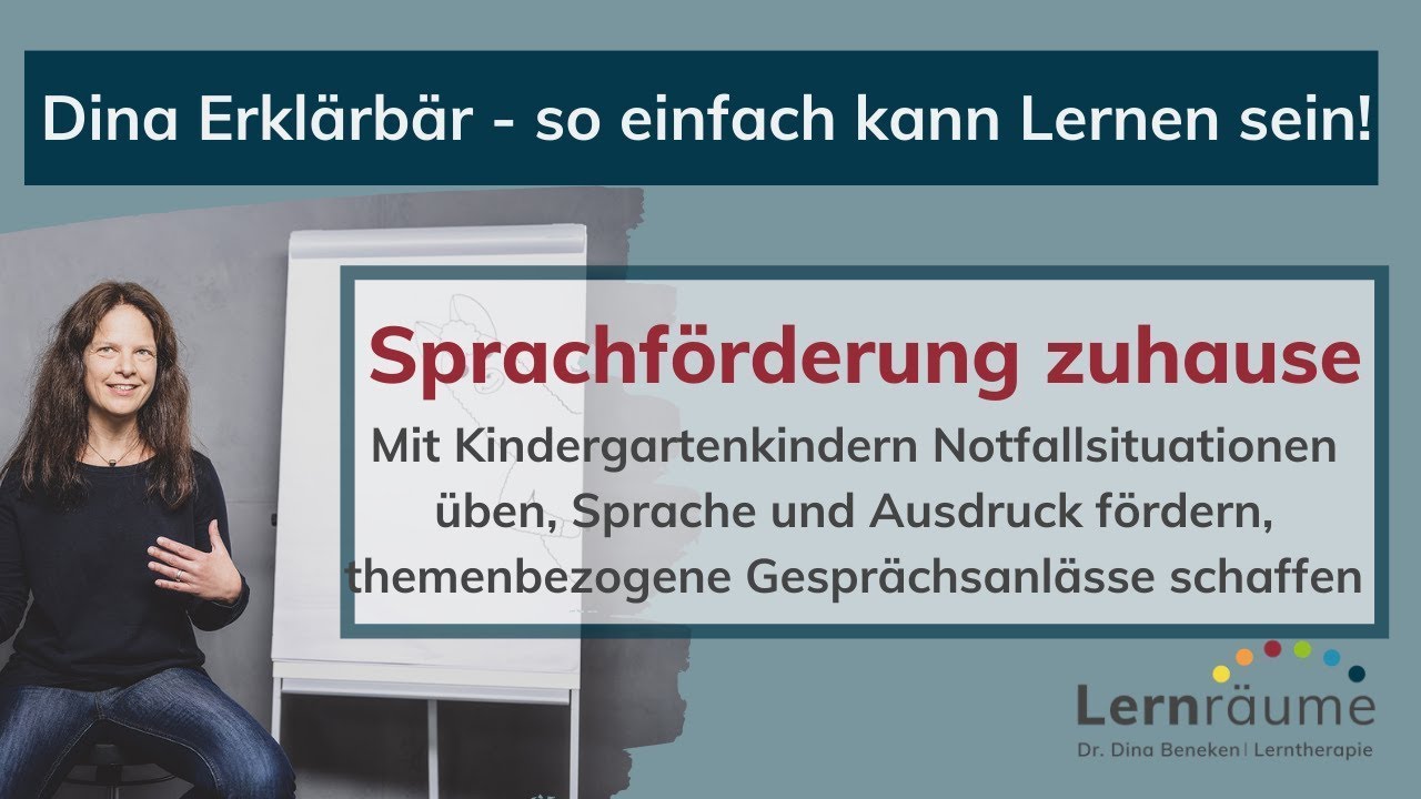 Sprachf&ouml;rderung Kindergarten & daheim: freies Sprechen, Grammatik, Satzbau, Notfallsituationen &uuml;ben