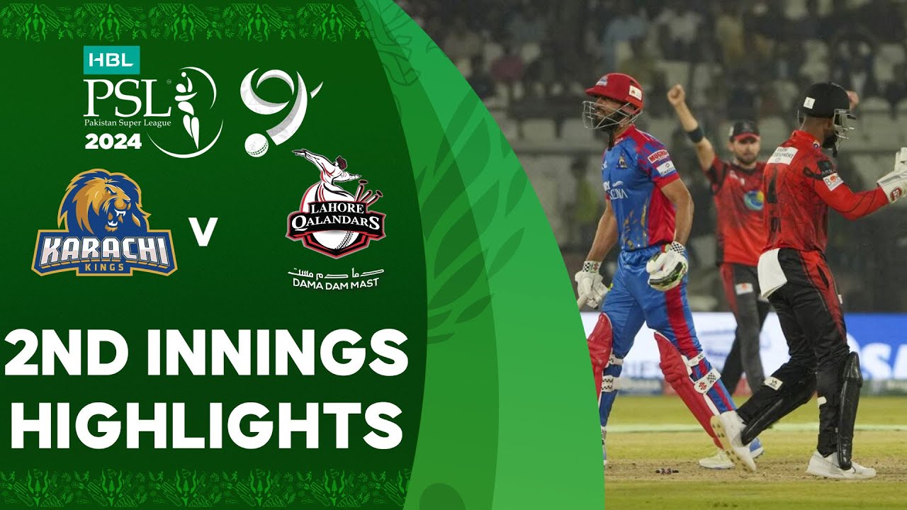 2nd Innings Highlights | Karachi Kings vs Lahore Qalandars | Match 26 | HBL PSL 9 | M1Z2U