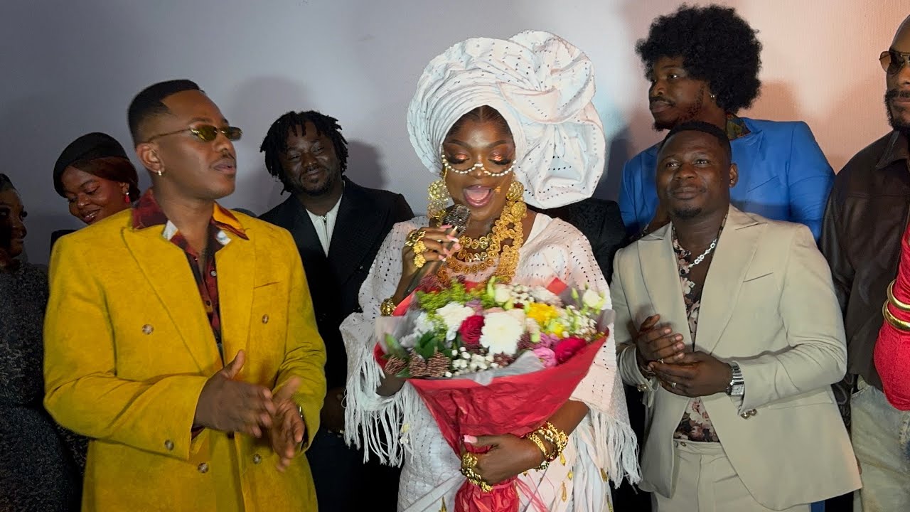 TIMINI SURPRISED ENIOLA BADMUS AT LOVE AND NEW NOTES MOVIE PREMIERE 