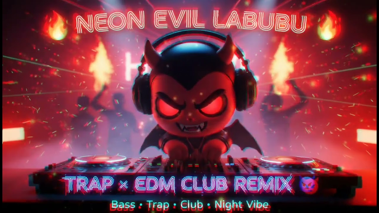🔥NEON EVIL DJ LABUBU  🎧🔥 | TRAP x EDM CLUB REMIX 😈