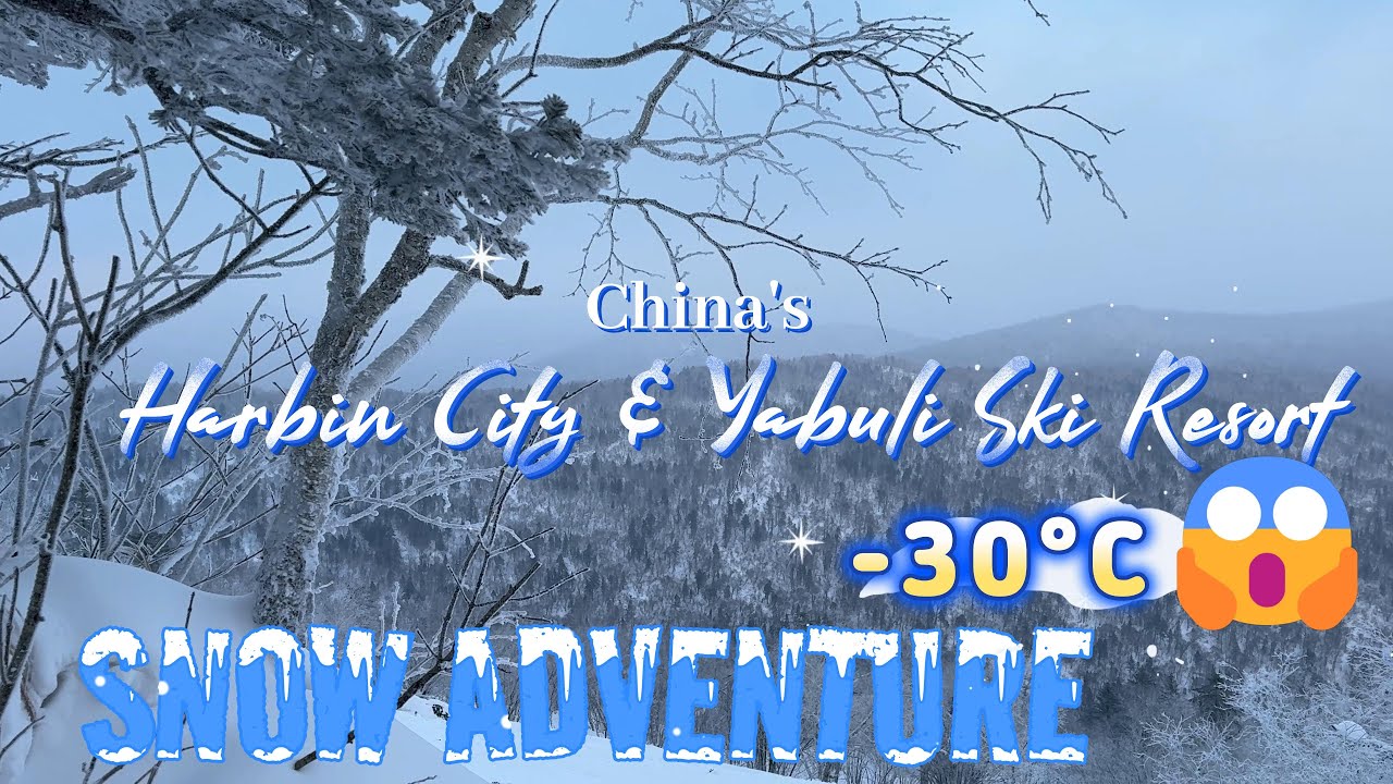 🥶 -30°C Shock! Our First Snow Adventure in China- Harbin & Yabuli Ski Resort #china #snow #halalfood