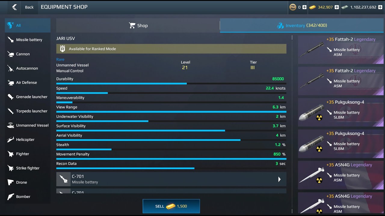 Modern Warships - Equipment Management Update after Clan Wars (Feb 2026)
