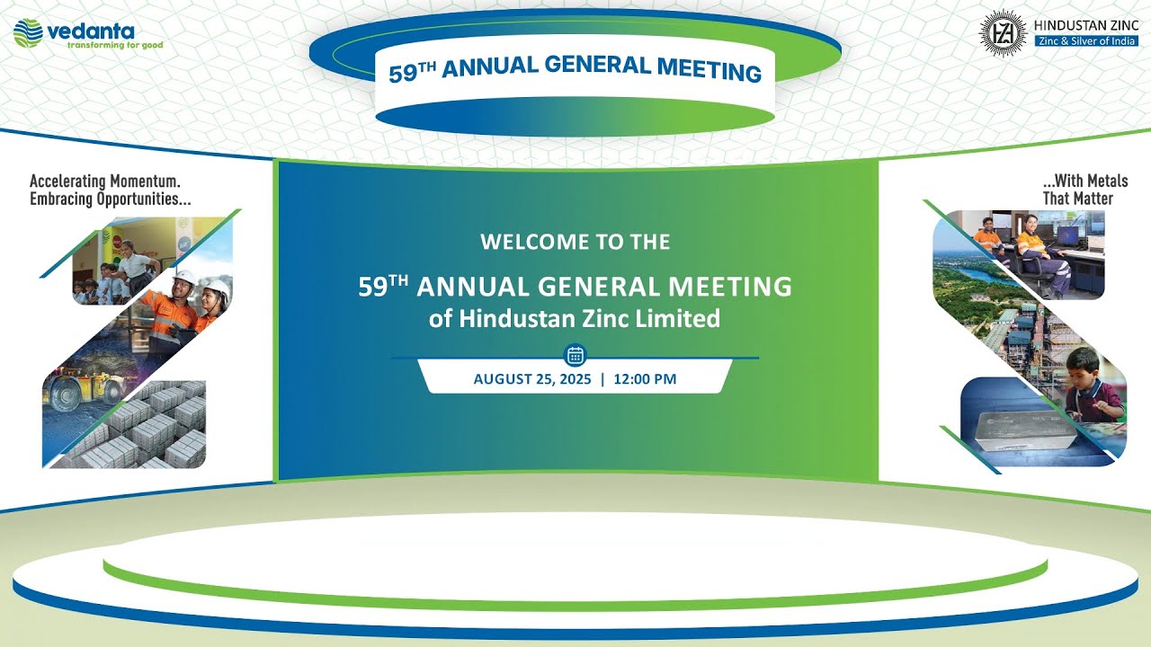 59th Annual General Meeting of Hindustan Zinc Limited - 25th August 2025