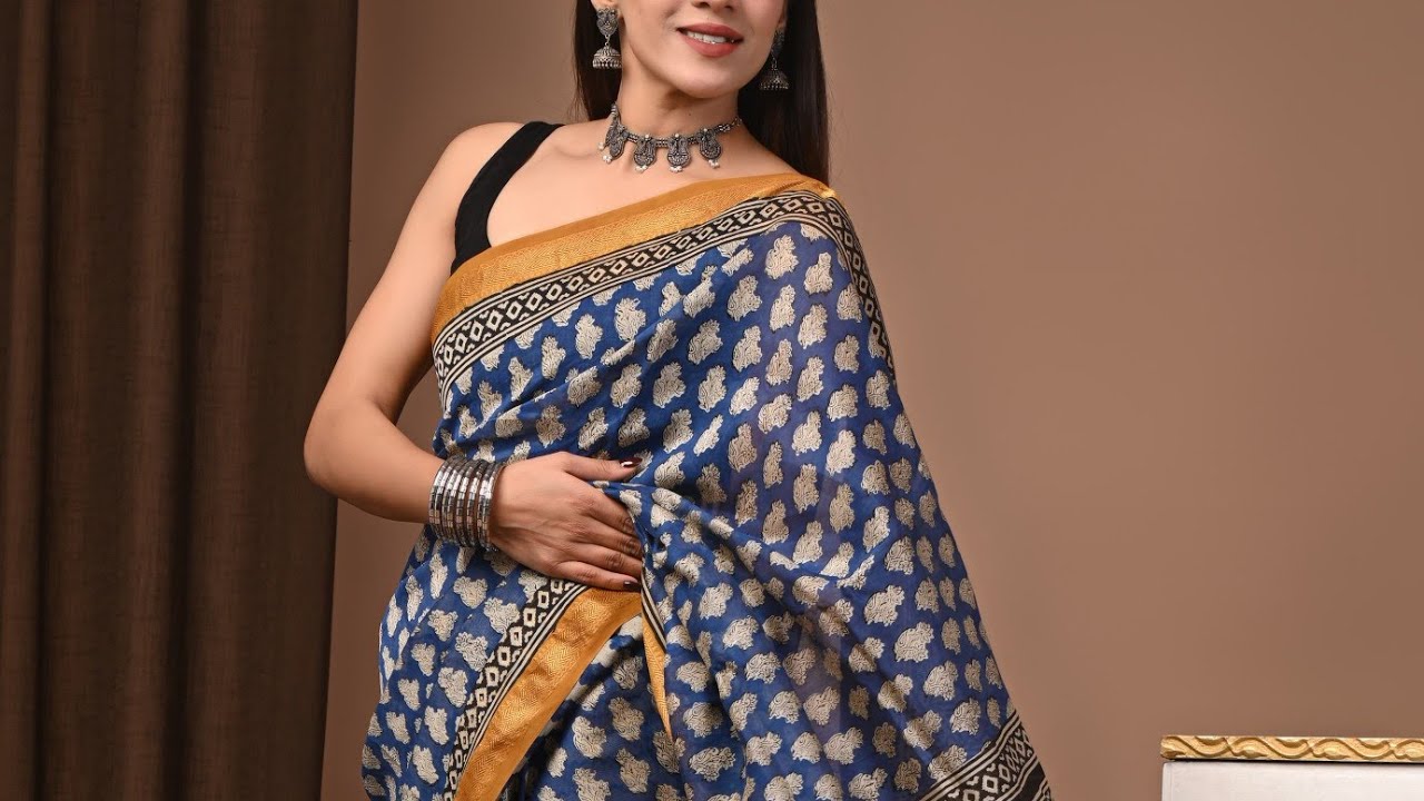 Maheshwari Silk Sarees Collection With Price | Bagru Print Maheshwari Silk Sarees #maheshwarisaree 