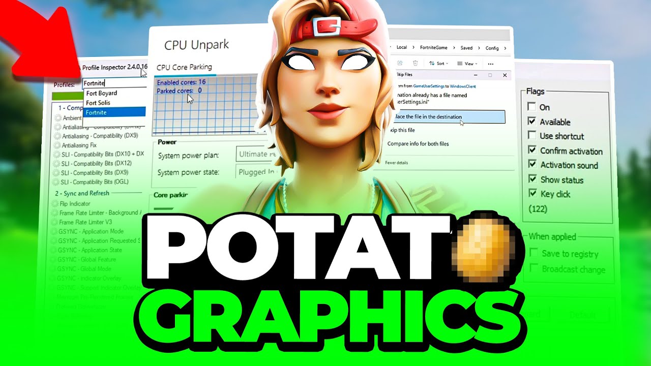 КАК РАЗБЛОКИРОВАТЬ &laquo;КАРТОФЕЛЬНУЮ&raquo; ГРАФИКУ в Fortnite для ЛЮБОЙ видеокарты! 💻 (Максимальный FPS + ...
