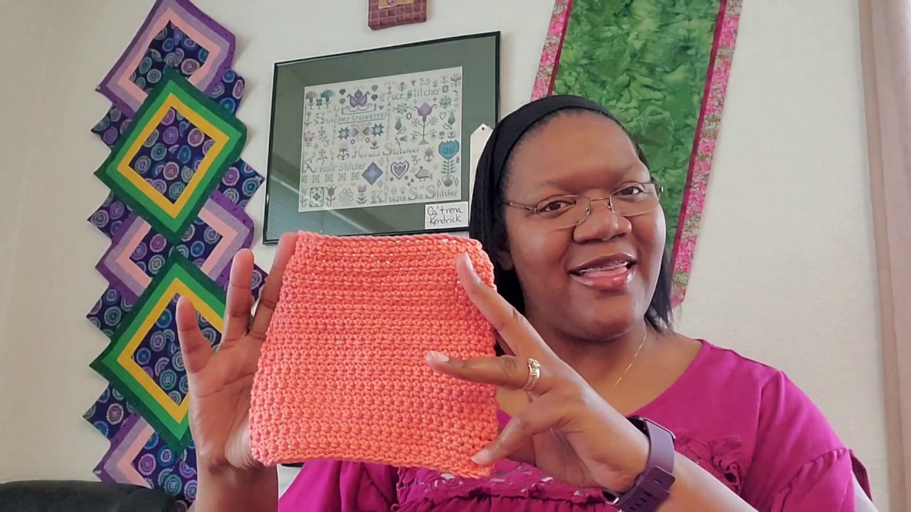 Crochet dishcloth for beginners