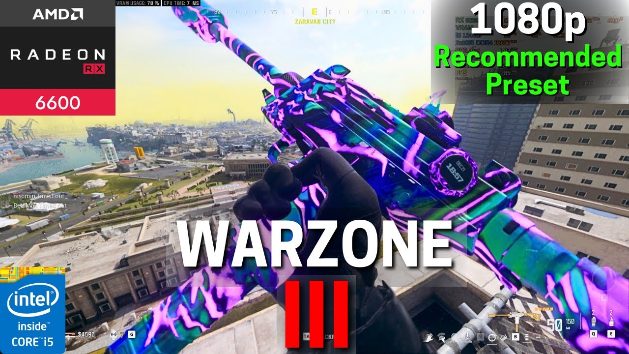 Warzone 3 SEASON 1 | RX 6600 8GB with i5 12400F | 1080p Recommended Preset | GPU driver 23.12.1 !