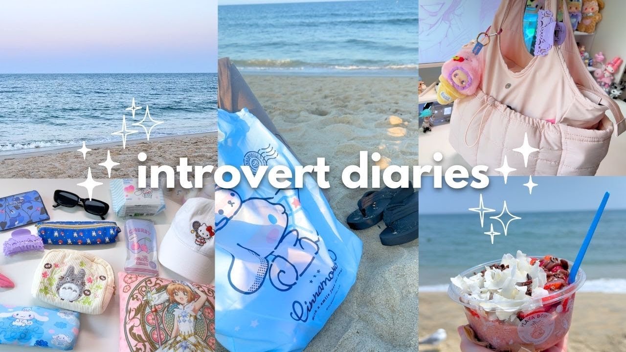 shoujo girl summer🍨⭒˚ slice of life, pack with me, what's in my bag, beach trip, cute vlog + more