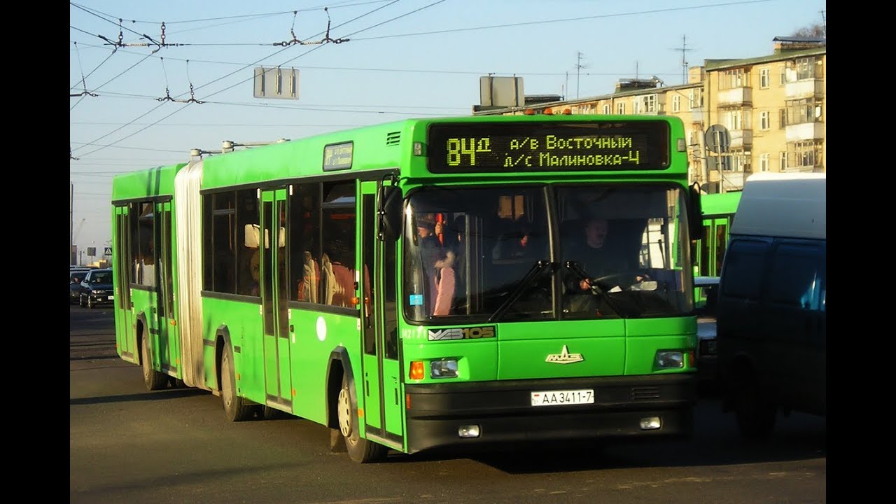 Автобус Минска МАЗ-105,гос.№ АА 3411-7 (03.01.2018)