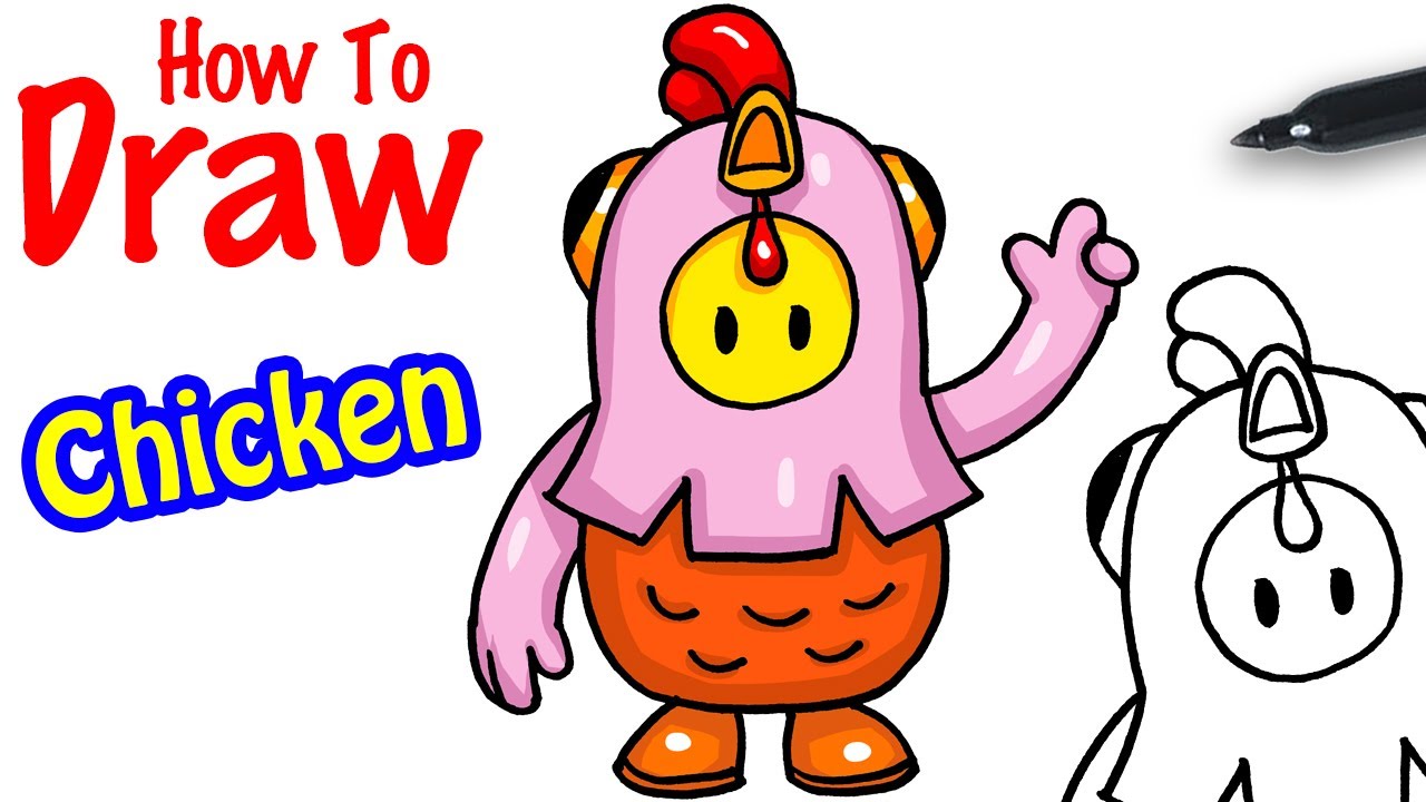 How to Draw the Chicken Skin in Fall Guys