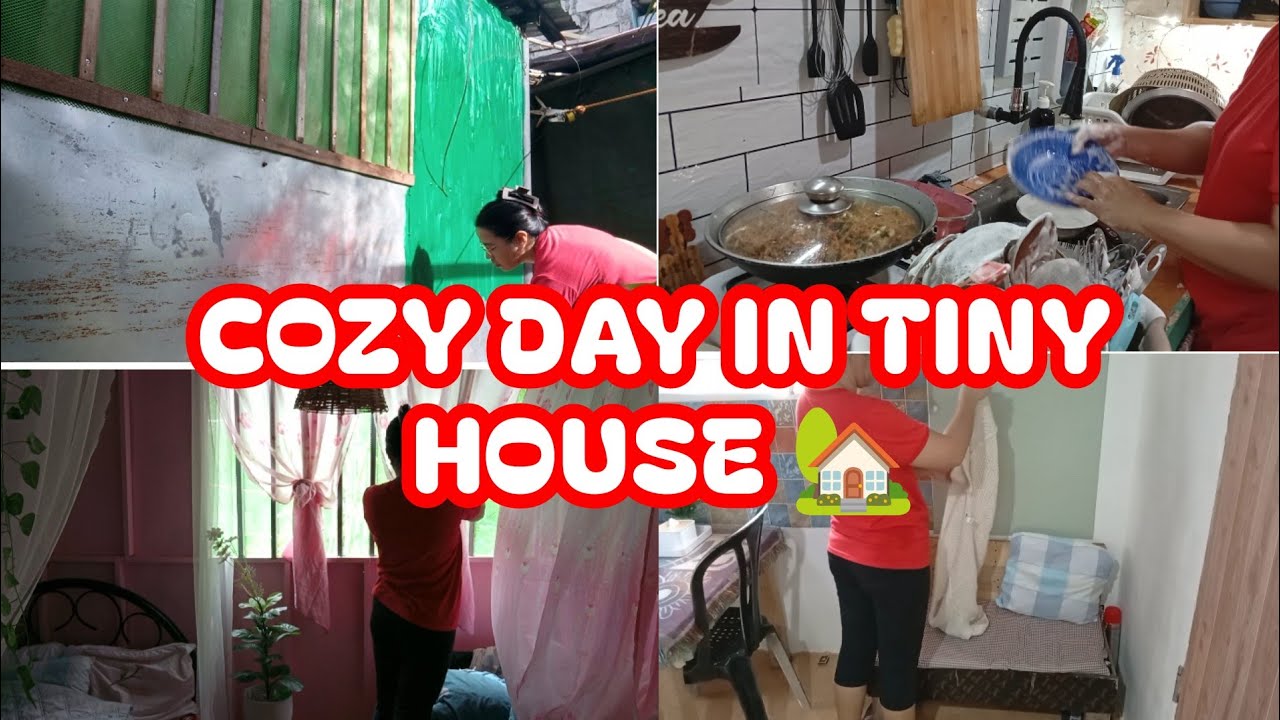 GETTING THINGS DONE IN TINY HOUSE 🏡 PAINTING ✨ COOKING/TIDYING HOMEMAKING 