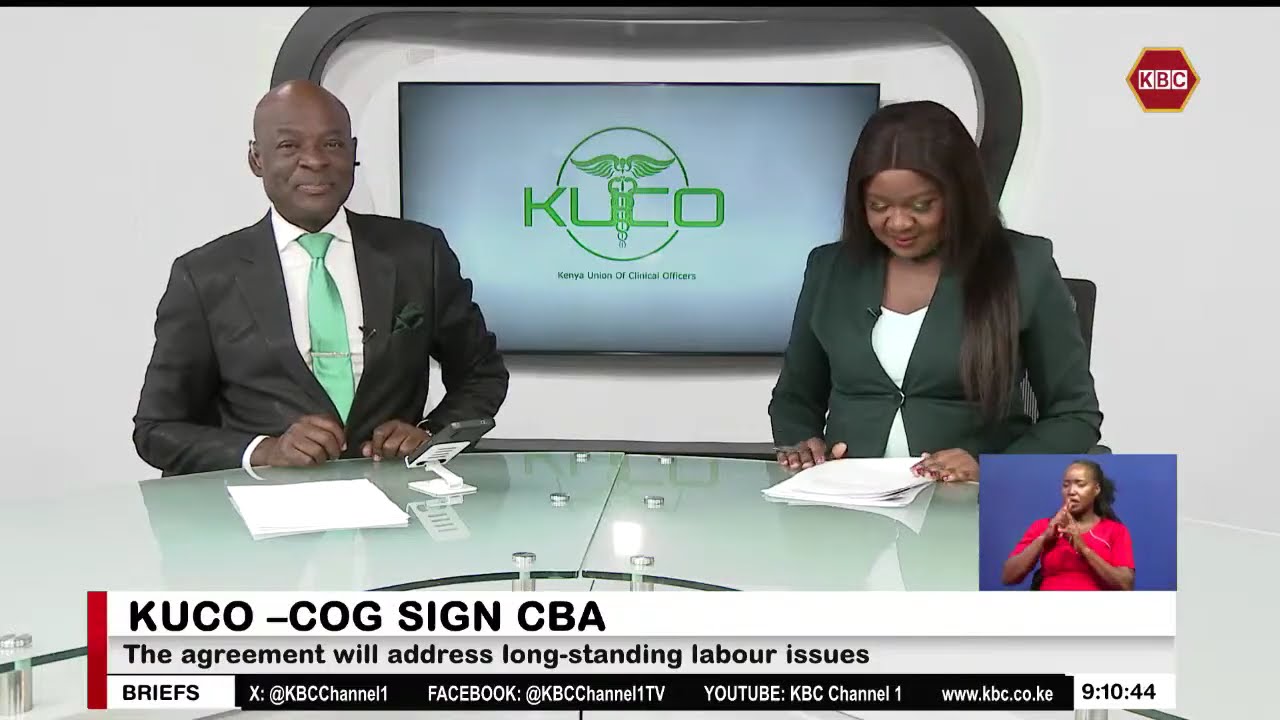 Clinical officers union and CoG sign 2017 Collective Bargaining Agreement