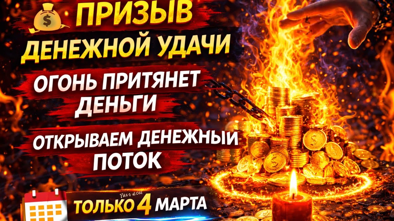 💰 4 МАРТА! Призыв Денежной Удачи &mdash; Сильный Ритуал Огня