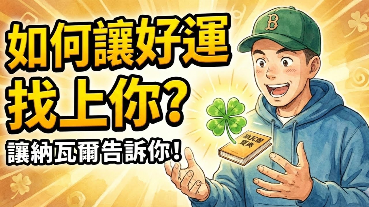 為什麼努力的人不一定成功？因為你還停留在第二種運氣。想翻身，你必須學會第四種，讓納瓦爾告訴你。《納瓦爾寶典》2025 年度台灣百大暢銷榜冠軍，即便網路上可以合法免費閱讀，卻一樣買來收藏的一本書。