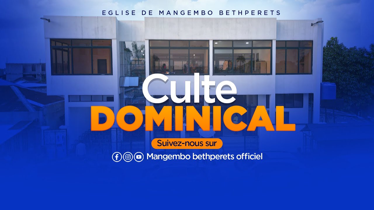 CULTE DOMINICAL AVEC LE PASTEUR BERTIN BAPEDI ll DIMANCHE 28.01.2024