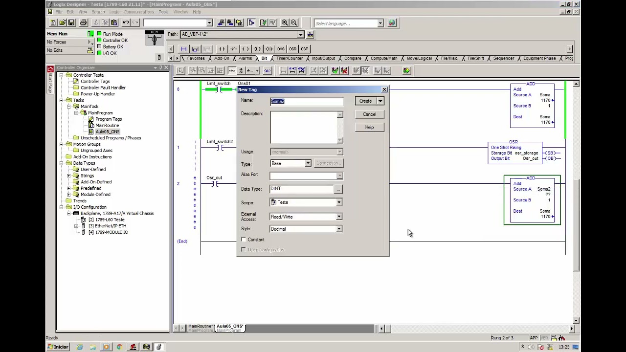 Instruções de Bit - Aula 05  -  ONS OSR OSF