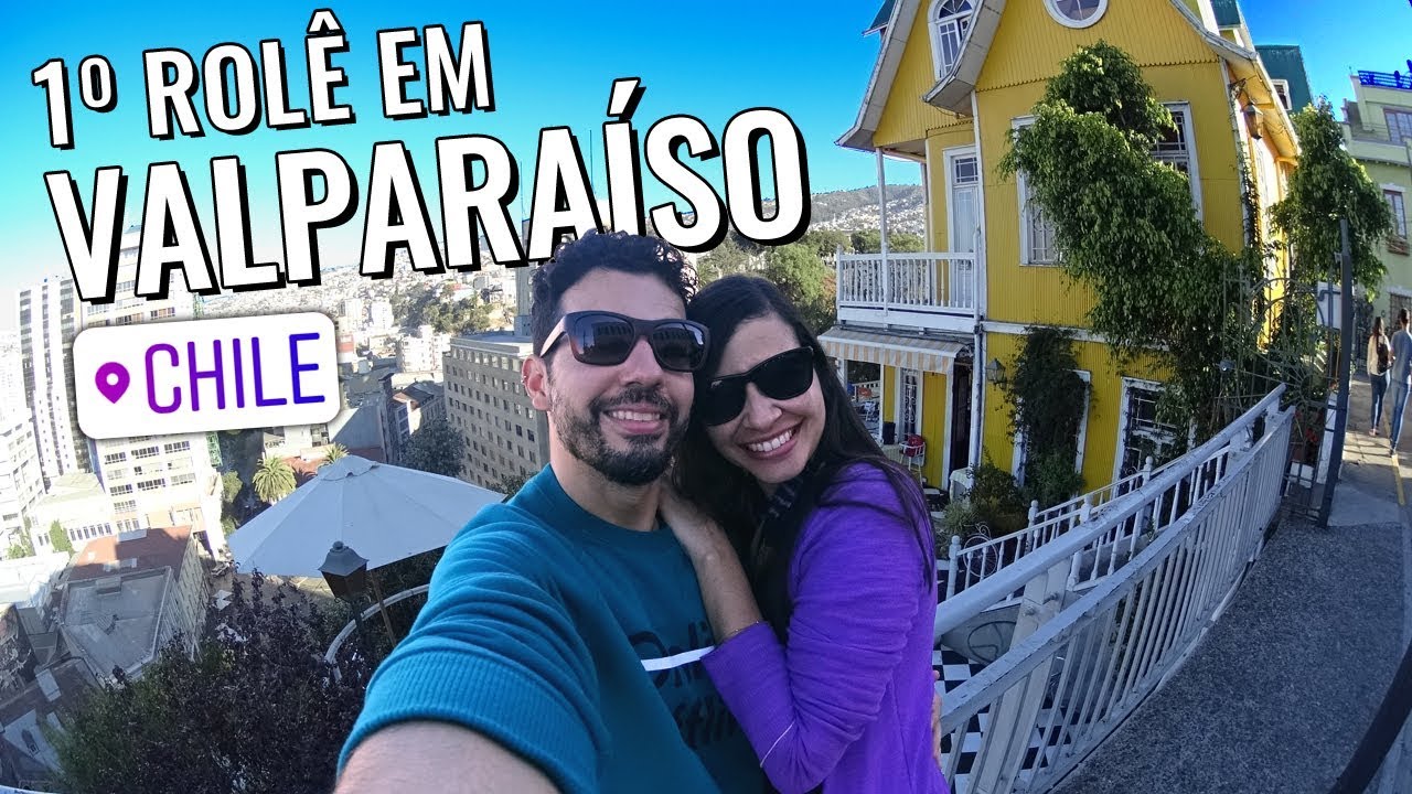 Vlog de viagem em Valparaíso Chile: passeio a pé, almoço, mirante, metrô e compras
