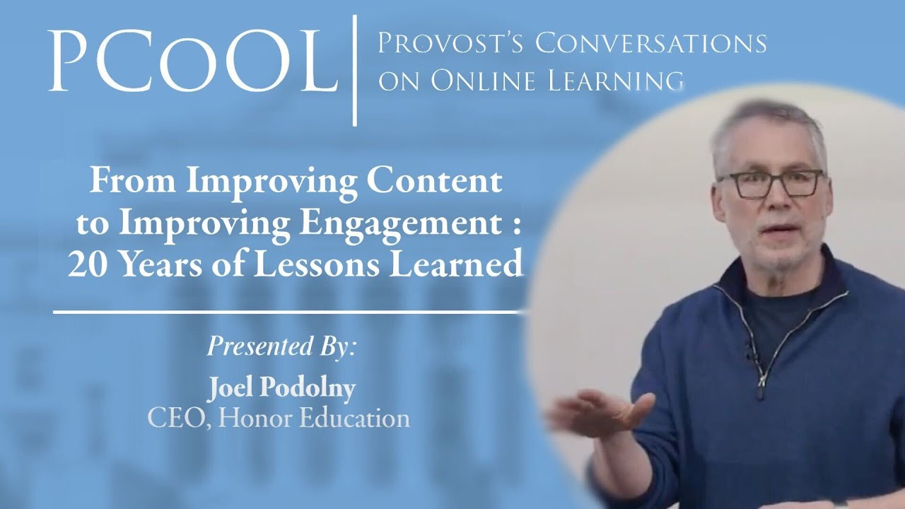 PCoOL: Joel Podolny | CEO, Honor Education | Columbia University, April 6, 2023