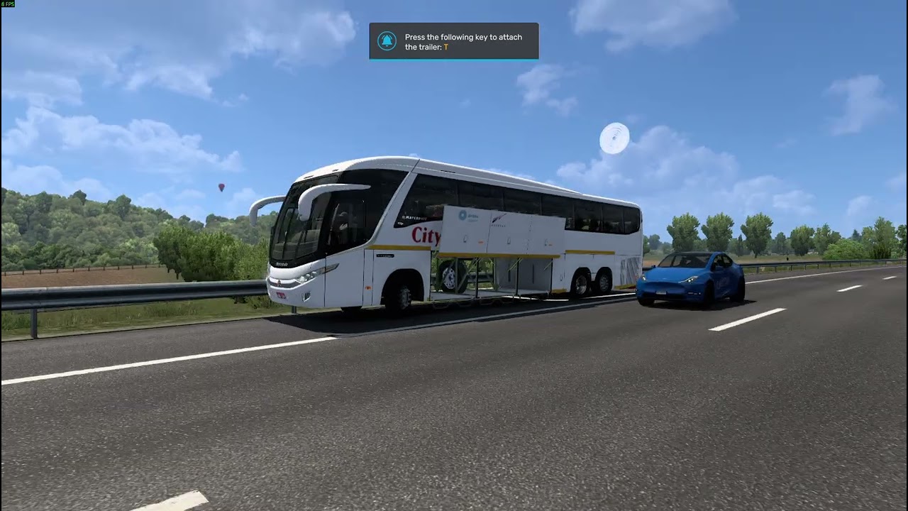 Ets2 Bus mod.    Cooling down the Engen it was over heating                  