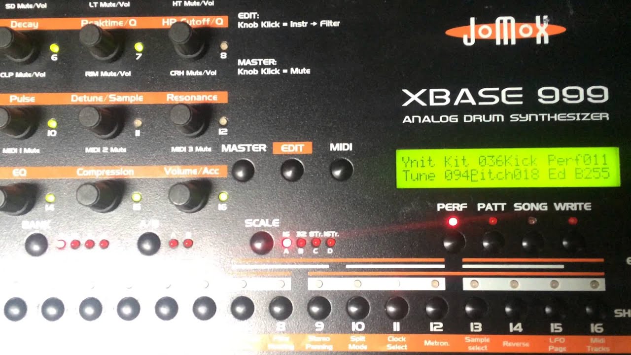 Jomox Xbase 999 - for sale - &pound;780 - quick demo - house, techno beat.
