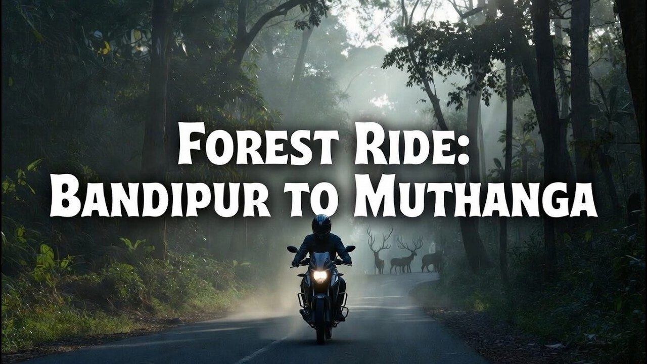 Through the Wild | Gundlupet to Bandipur to Muthanga | Peaceful Bike Ride 🏍️