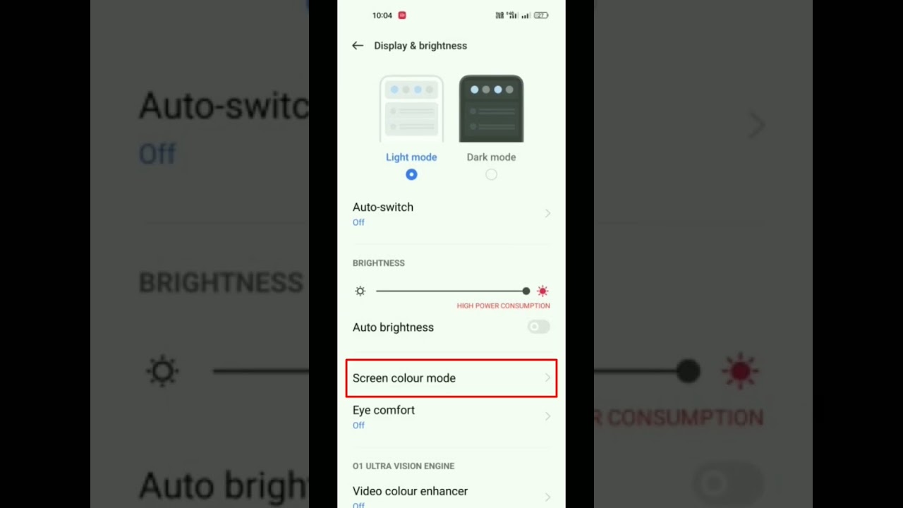 How To Change Screen Colour In Realme 9 5G #shorts #viralshorts #uniquetechtips