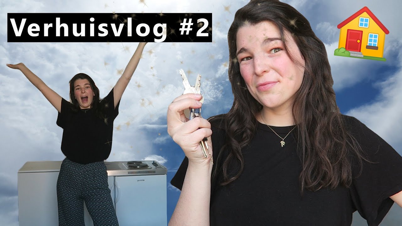 Studenten VERHUISVLOG #2 | Sleuteloverdracht & mijn hele kamer inrichten met TWEEDEHANDS MEUBELS