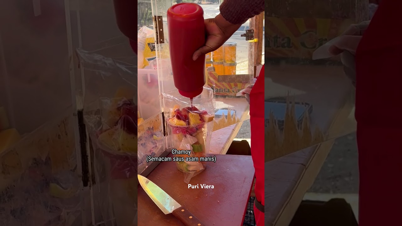 Penjual rujak buah di Amerika