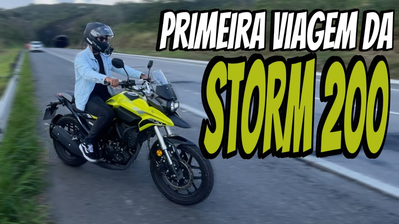 Viajando pela primeira vez com a #STORM200 (lançamento shineray)