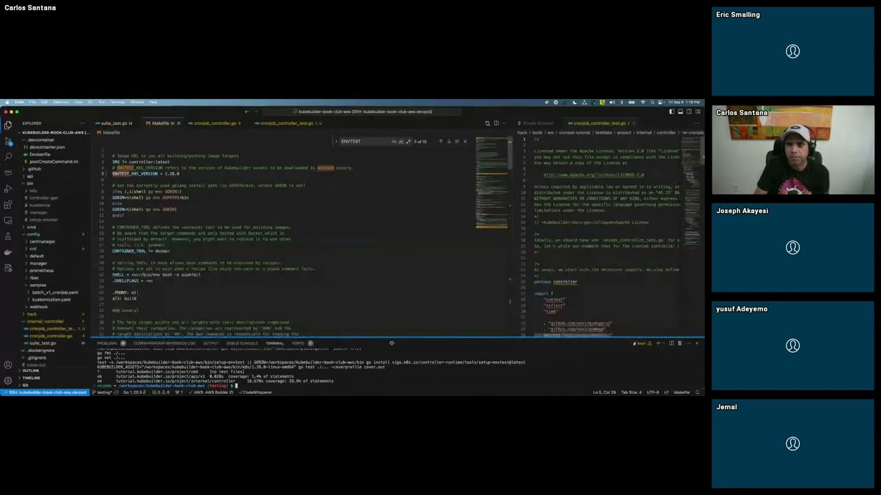 KubeBuilder Book - 4 of 5 - CNCF Kubernetes Book Club (Unit Testing)