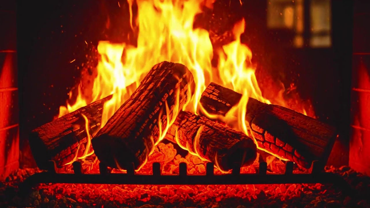 This Cozy Fireplace Will Melt Your Stress Away 🔥 Relaxing Fire Sounds