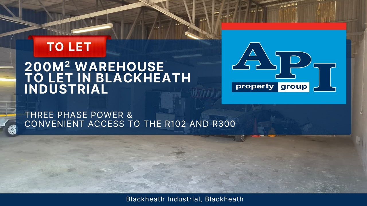 200m&sup2; Warehouse To Let in Blackheath Industrial