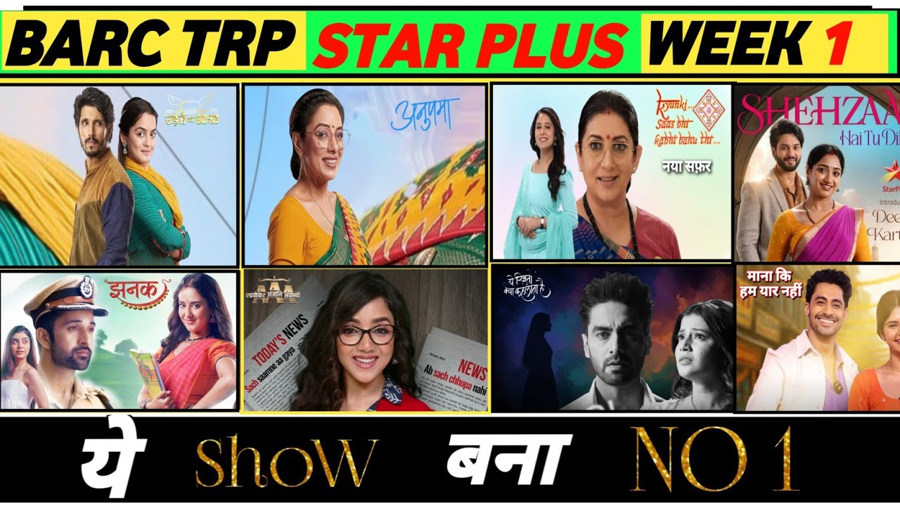 Star Plus Barc Trp of Week 01  (2026) Anupama, Udne Ki Asha, KKSBKBT, Jhanak