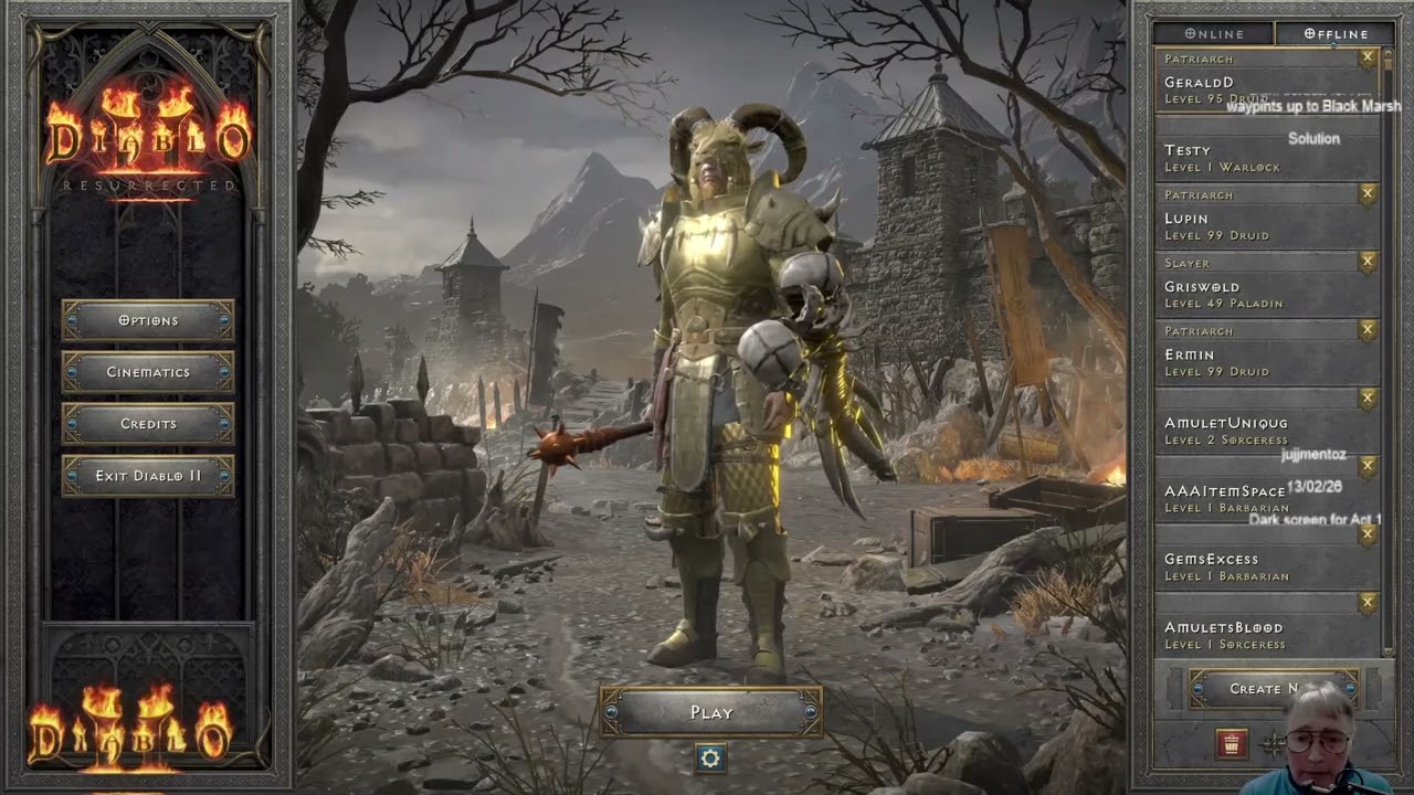 Dark screen on Act 1 waypoints after ROTW and solution