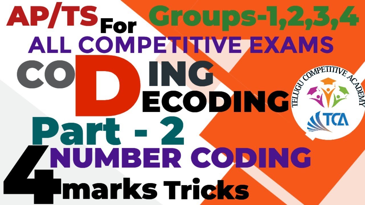 NUMBER CODING | CODING DECODING |  REASONING | TS/AP GROUPS- 1,2,3,4 | 30 SEC TRICKS | FOR ALL EXAMS