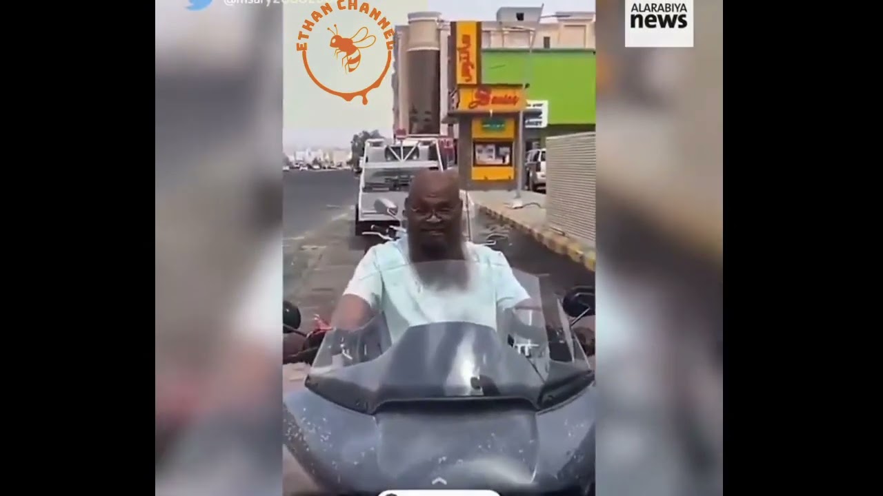 Sheikh Adel al-Kalbani Riding a Harley