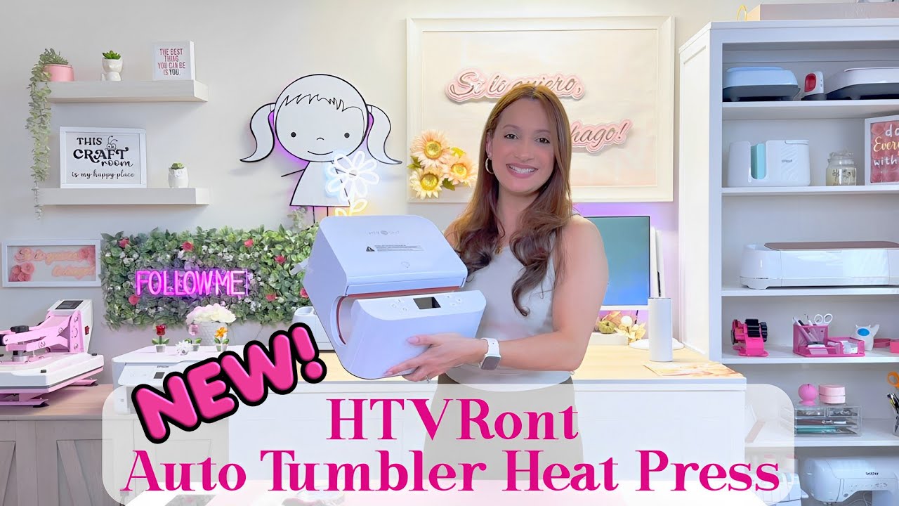 Unboxing de la nueva HTVRONT Auto Tumbler Heat Press y cómo sublimar un tumbler con ella