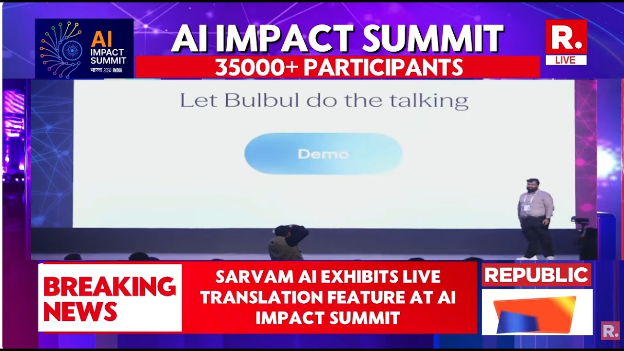 LIVE: Sarvam AI Exhibits LIVE Translation Feature At India AI Impact Summit